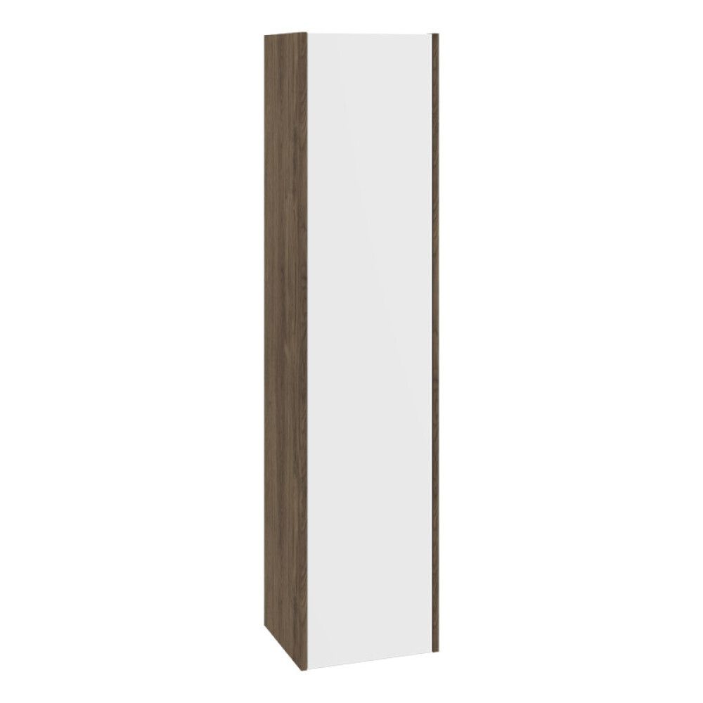 HØYSKAP SCANBAD VENSTREHENGT INNFELT BRUN EIK/HVIT 40X176CM