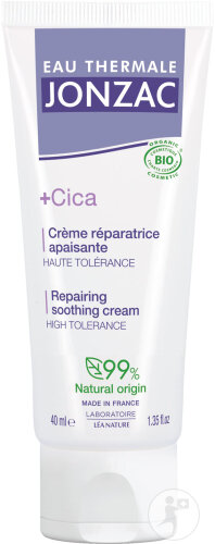 Jonzac Eau Thermale +Cica Crème Réparatrice Apaisante Peaux Irritées/Fragilisées/Abîmées Bio 100ml