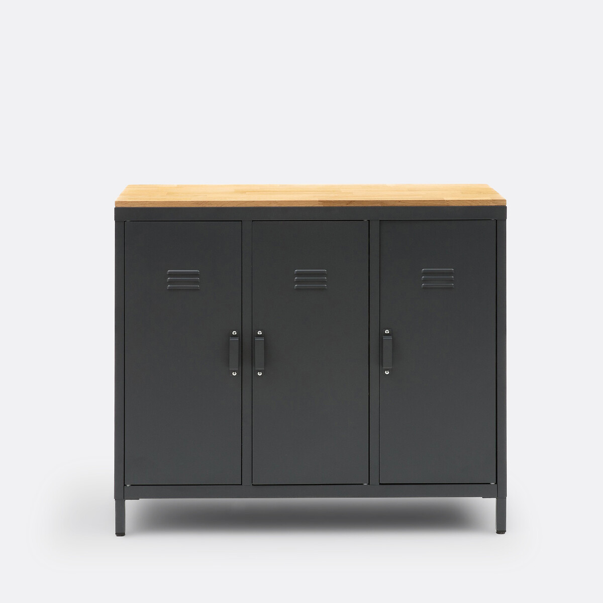 LA REDOUTE INTERIEURS<br>Armário/Guarda-roupa em metal e carvalho, 3 portas Hiba