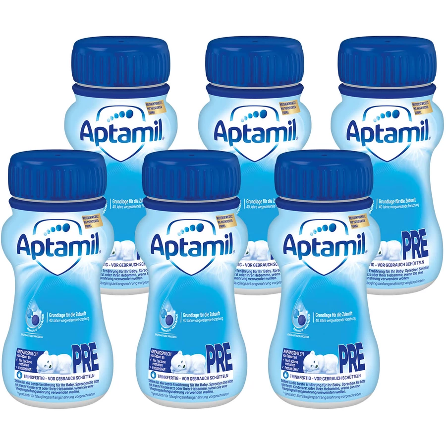 Aptamil Anfangsmilch Pronutra Advance Pre 6 x 200ml trinkfertig ab der Geburt