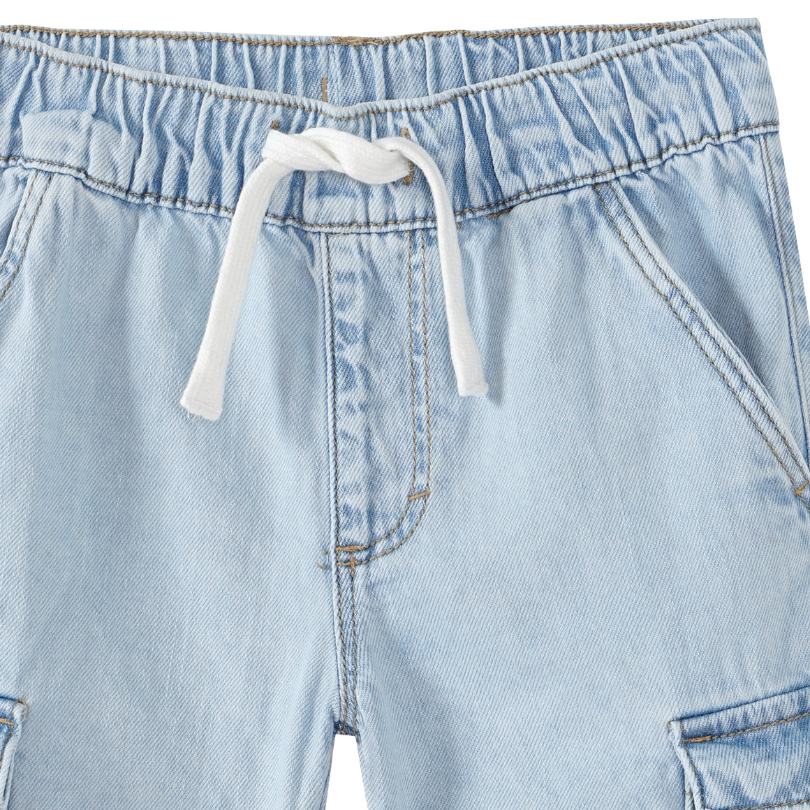 Topolino Jungen Jeansshorts im Cargo-Style hellblau