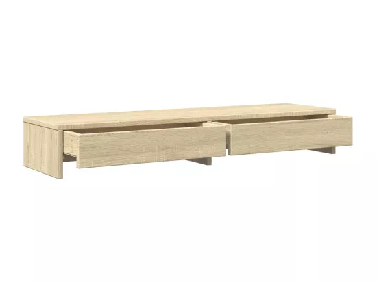 Support de moniteur avec tiroirs chêne sonoma bois d'ingénierie