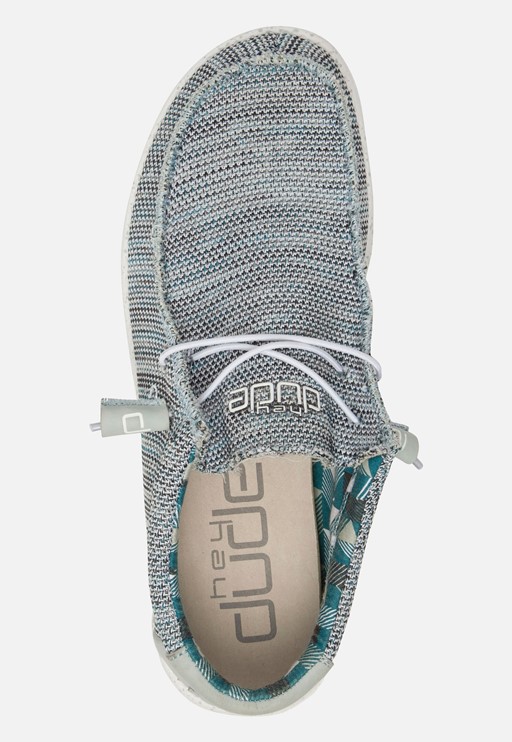 HEYDUDE Wally SOX Instappers grijs Canvas