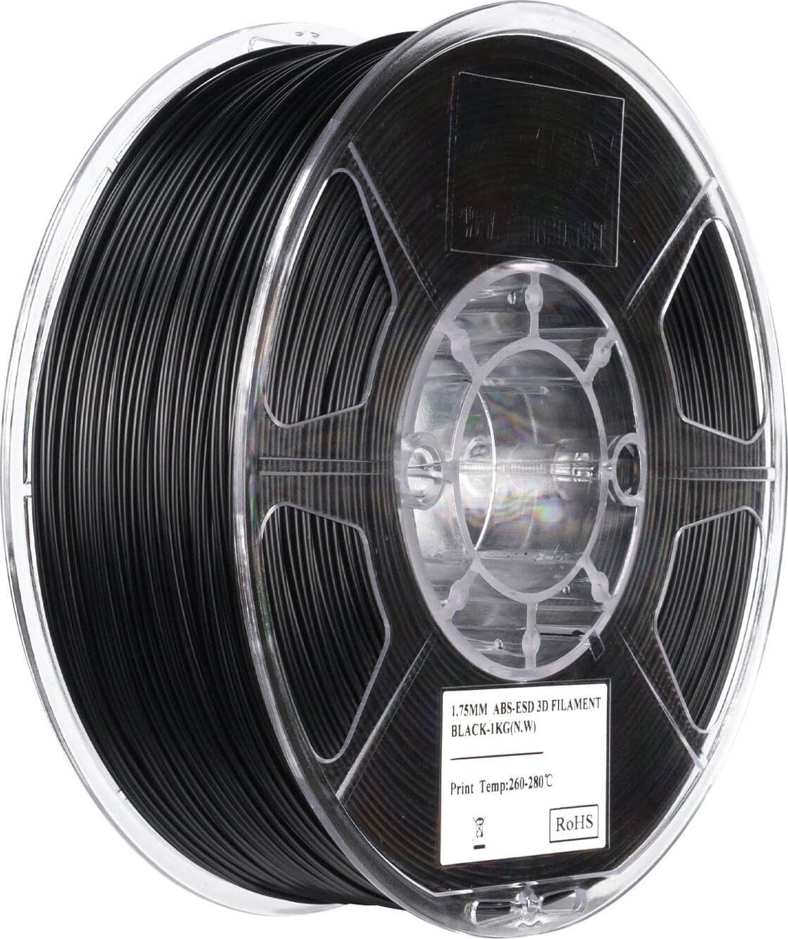 eSUN  ABS-ESD Black, 1,75 mm / 1000 g    Antistatischer Hochleistungswerkstoff für sensible Elektronik