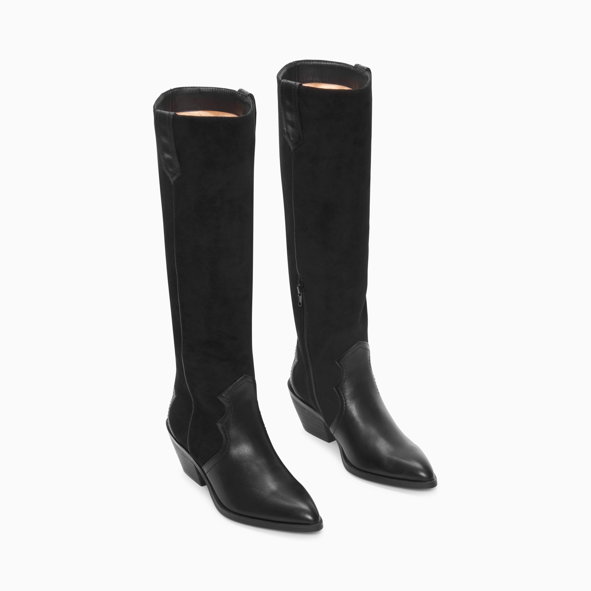 Bottes, Cuissardes-Bottes santiags Joe bi-matière noires