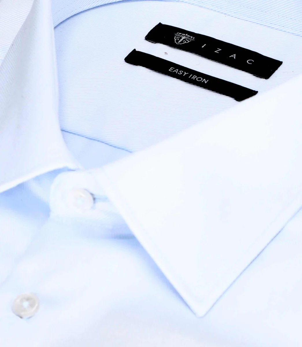 Chemise ville repassage facile bleu ciel PASTY