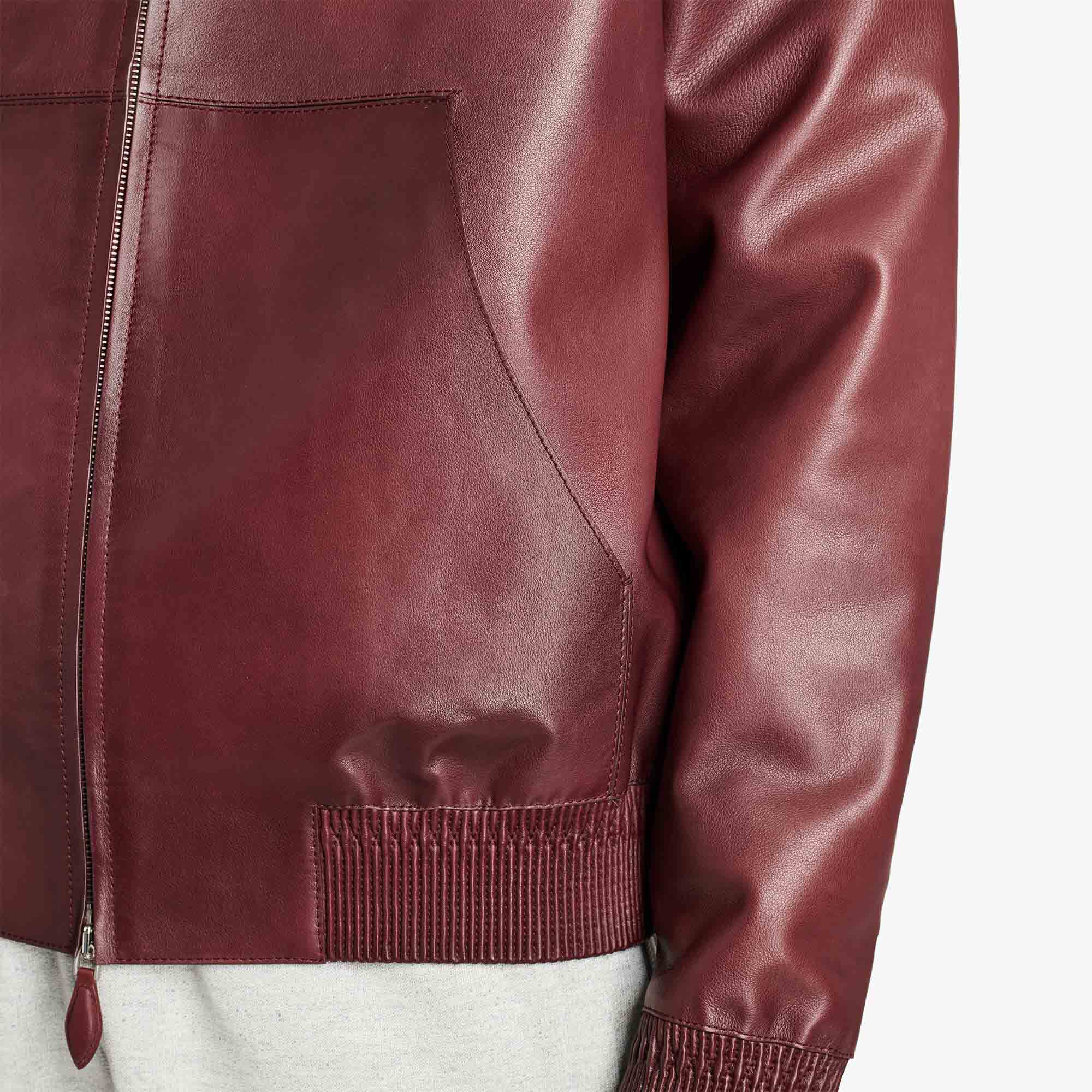 B-Way En Cuir Patine