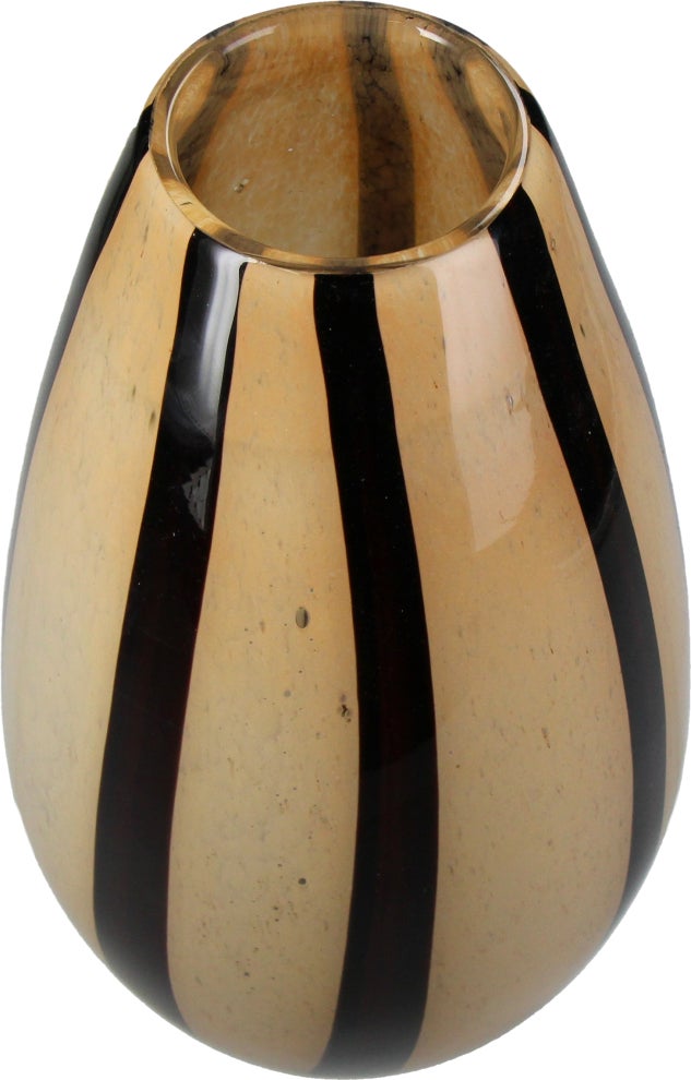 Vaas Pez beige / zwart D 16 H 28,5 cm