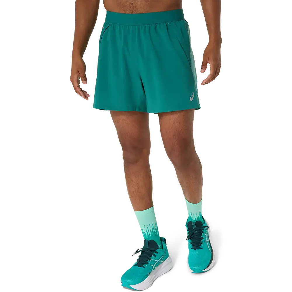 ASICS Road 5IN Hardloopbroek Kort Groen Heren