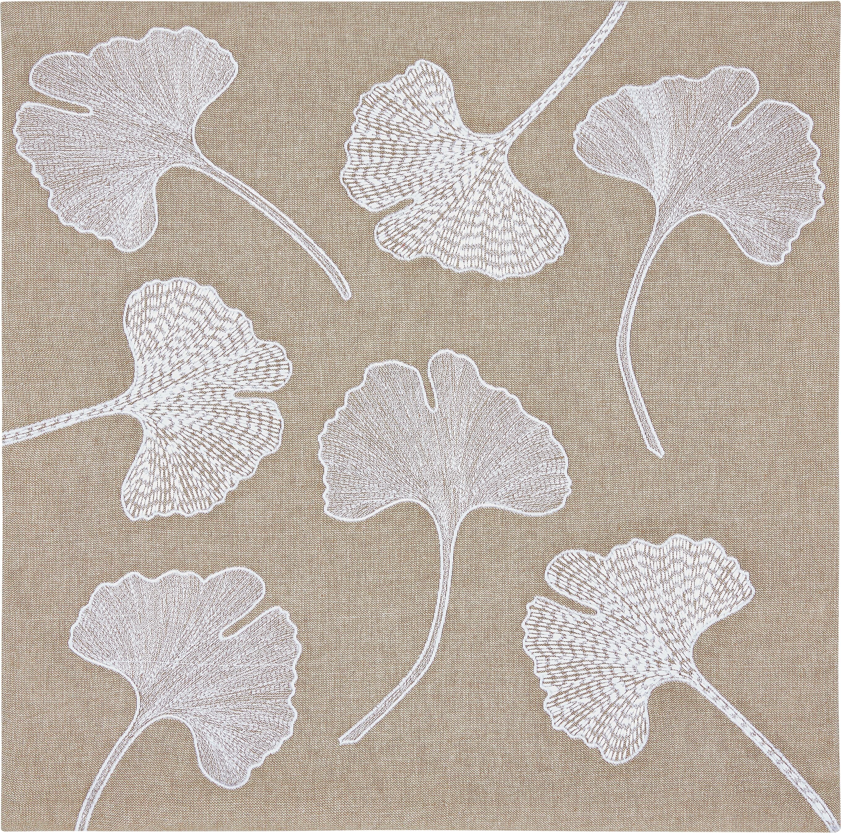 HERMINDA Zierkissenhülle - Taupe / B: 40.0 cm x H: 40.0 cm
