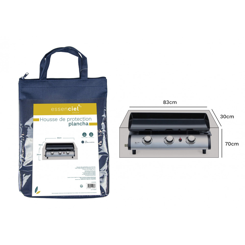 Housse de protection plancha bleu marine - polyester