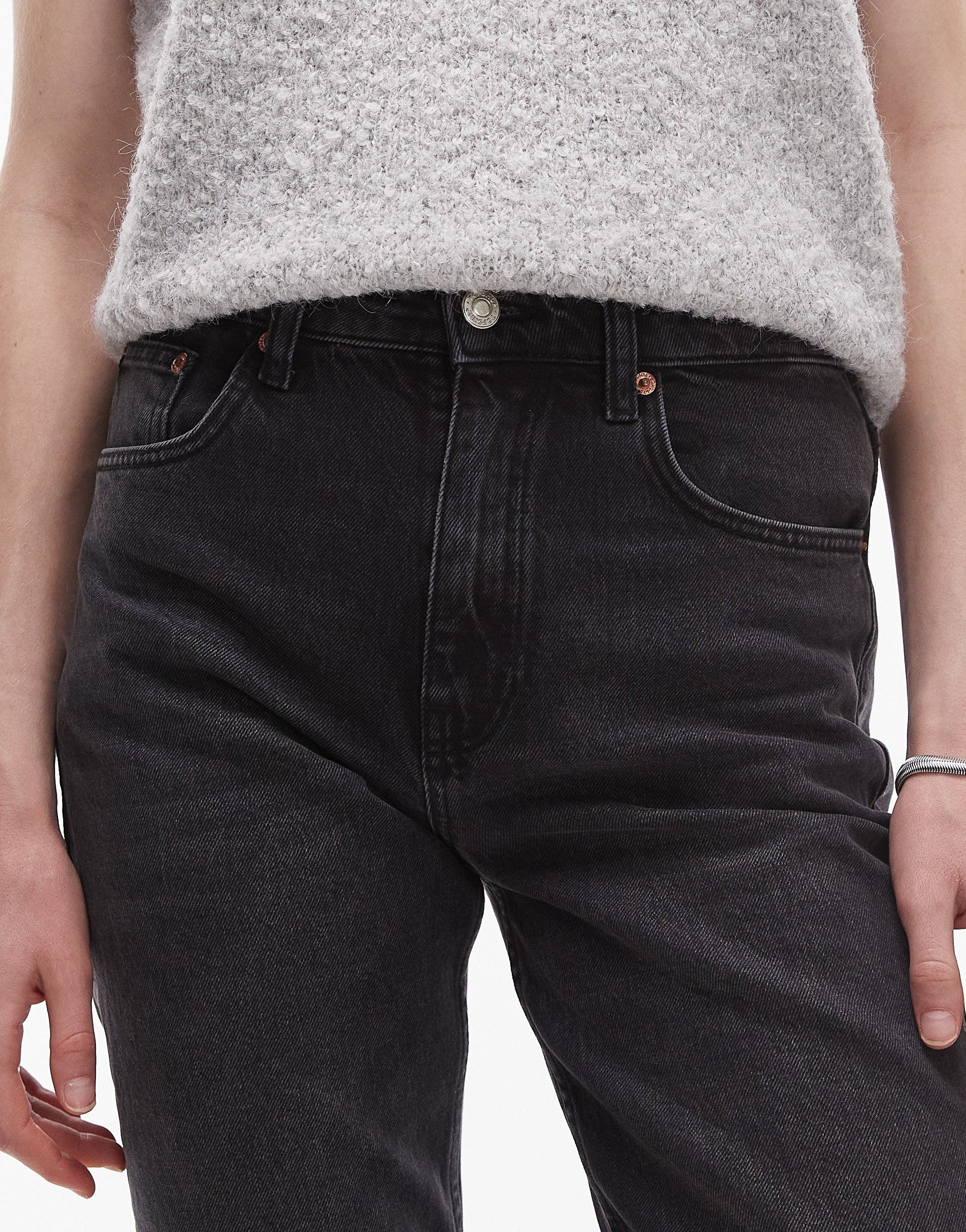 TOPSHOP Mid waist Straight fit Jeans