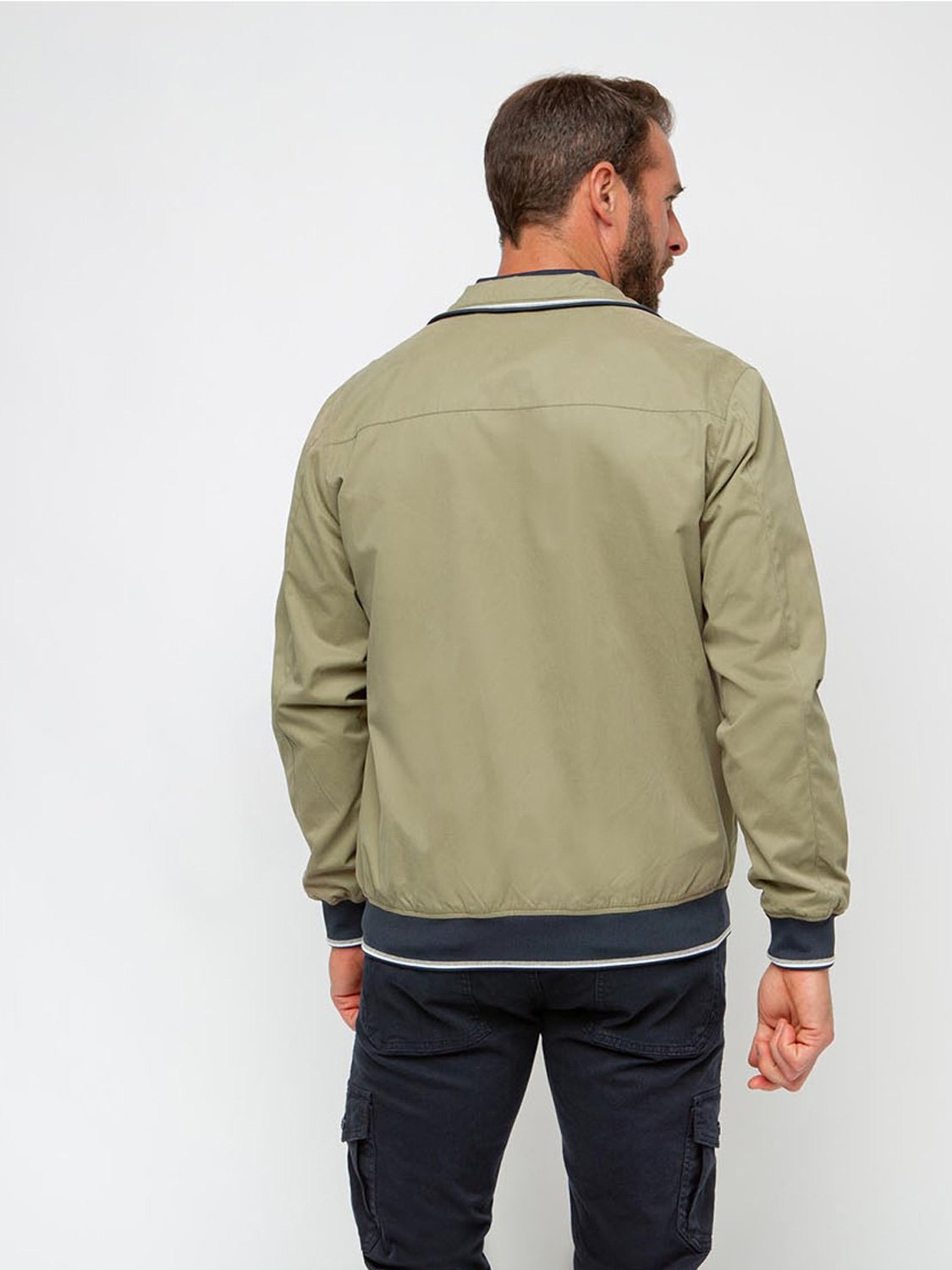 Blouson Homme Zippé Avec Poches Lichen