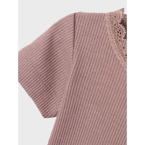 Name It Romper Kab Lace Korte Mouw Deauville Mauve