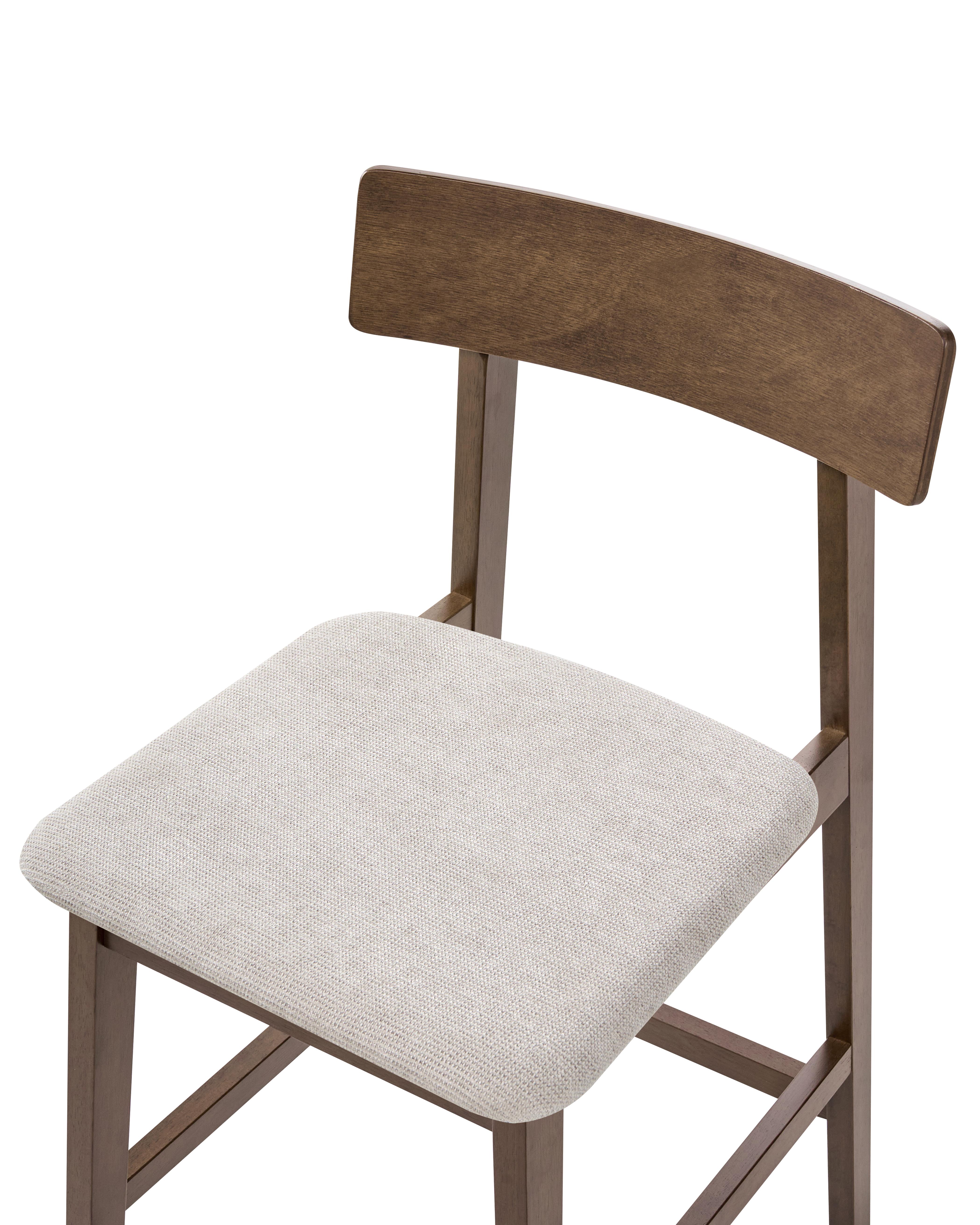 Set van 2 barstoelen ISANTI Hout Donkerbruin/taupe