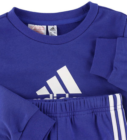 adidas Performance Sweatset - Blau m. Weiß