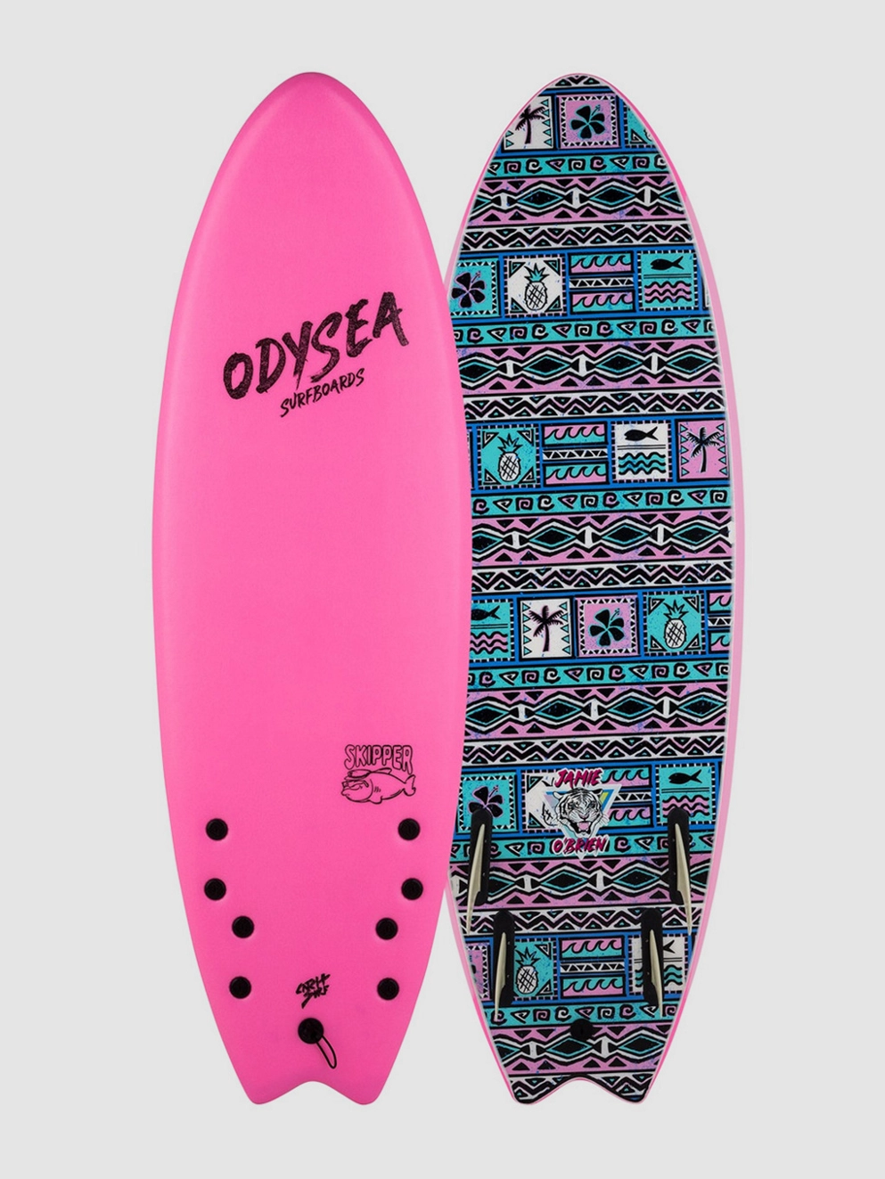 Catch Surf Odysea Skipper Pro-Job Quad Surfboard hot pink 20