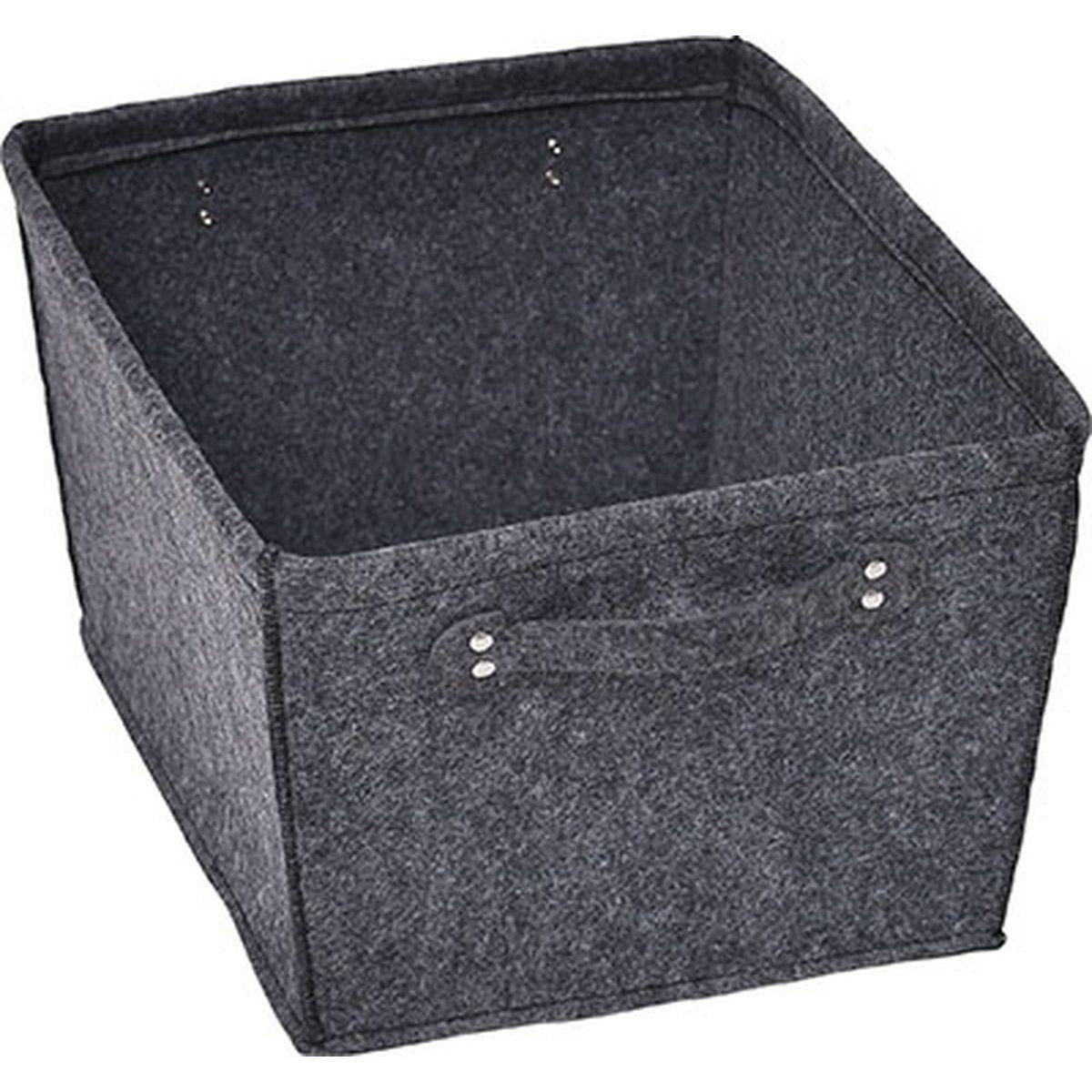 TRES GRANDE PANIERE DRESSING EVASEE EN FEUTRINE AVEC DEUX PO