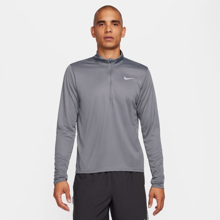 Nike Herre Trøjer Dri-FIT Pacer Half Zip Long Sleeve Tee Grå