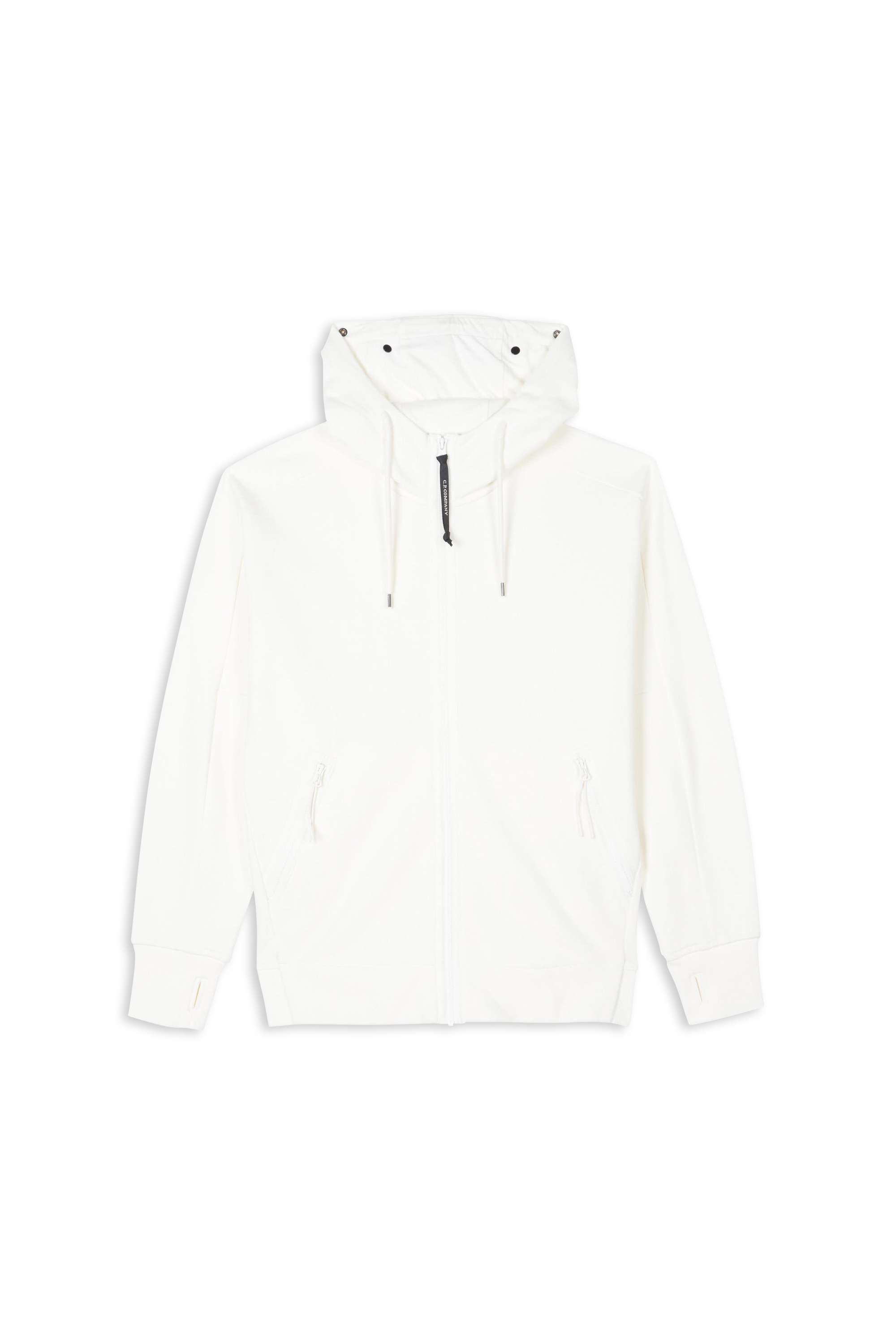 C.P. COMPANY Veste zippée DIAGONAL RAISED FLEECE ZIPPED GOGGLE HOODIE Blanc