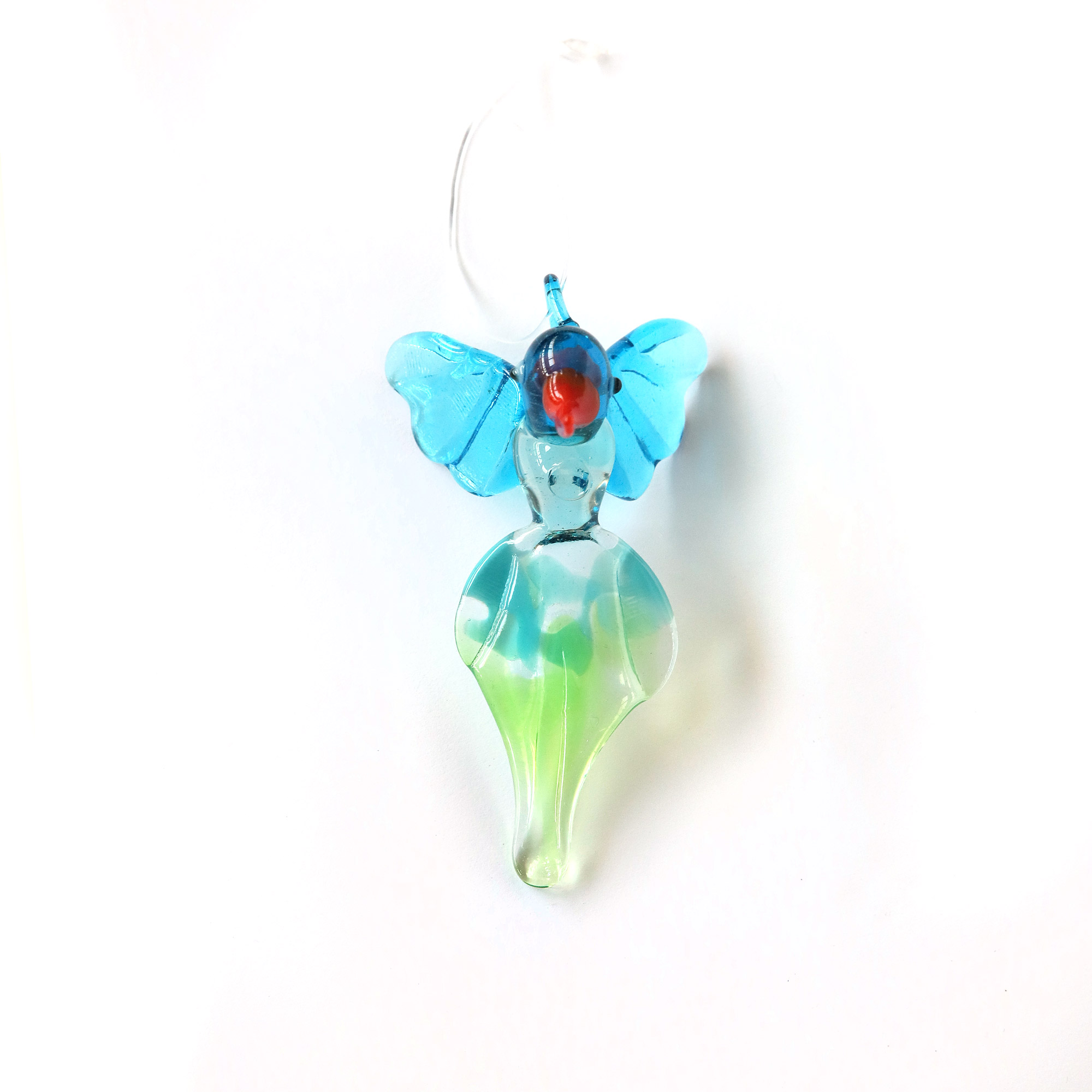 Glasfigur 'Kolibri' hängend, multicolor, H 11 cm, B 9 cm, L 6 cm von fischer's lagerhaus