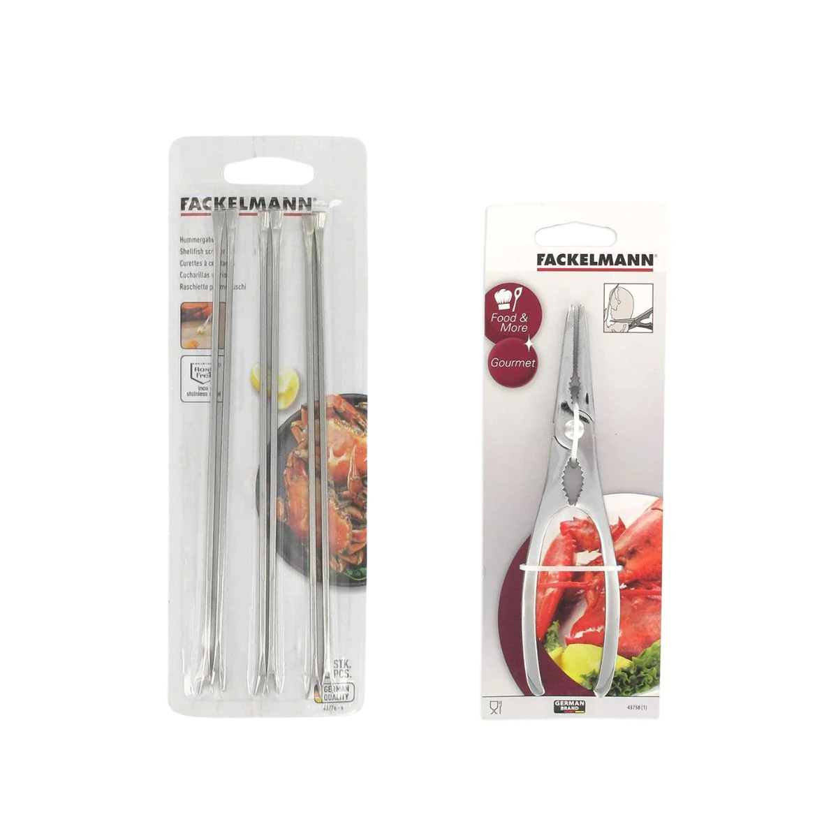 Ensemble de 2 ustensiles de cuisine pour crabes et homards Fackelmann