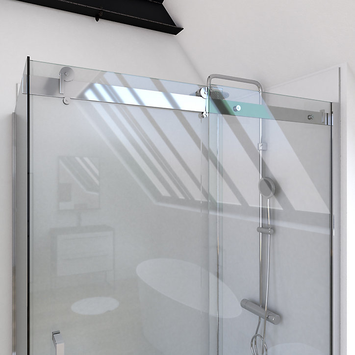 Porte de douche coulissante Galedo Rolling transparente 140cm