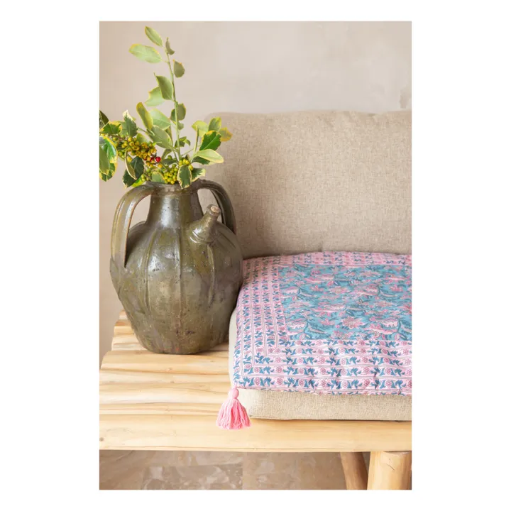 Louise Misha Couvre canapé Jamy en coton bio | Bleu