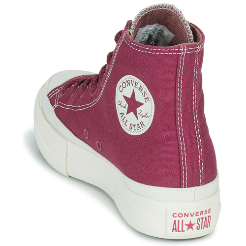 Converse - CHUCK TAYLOR ALL STAR LIFT PLATFORM WORKWEAR TEXTILES HI - Bordeaux/Blanc