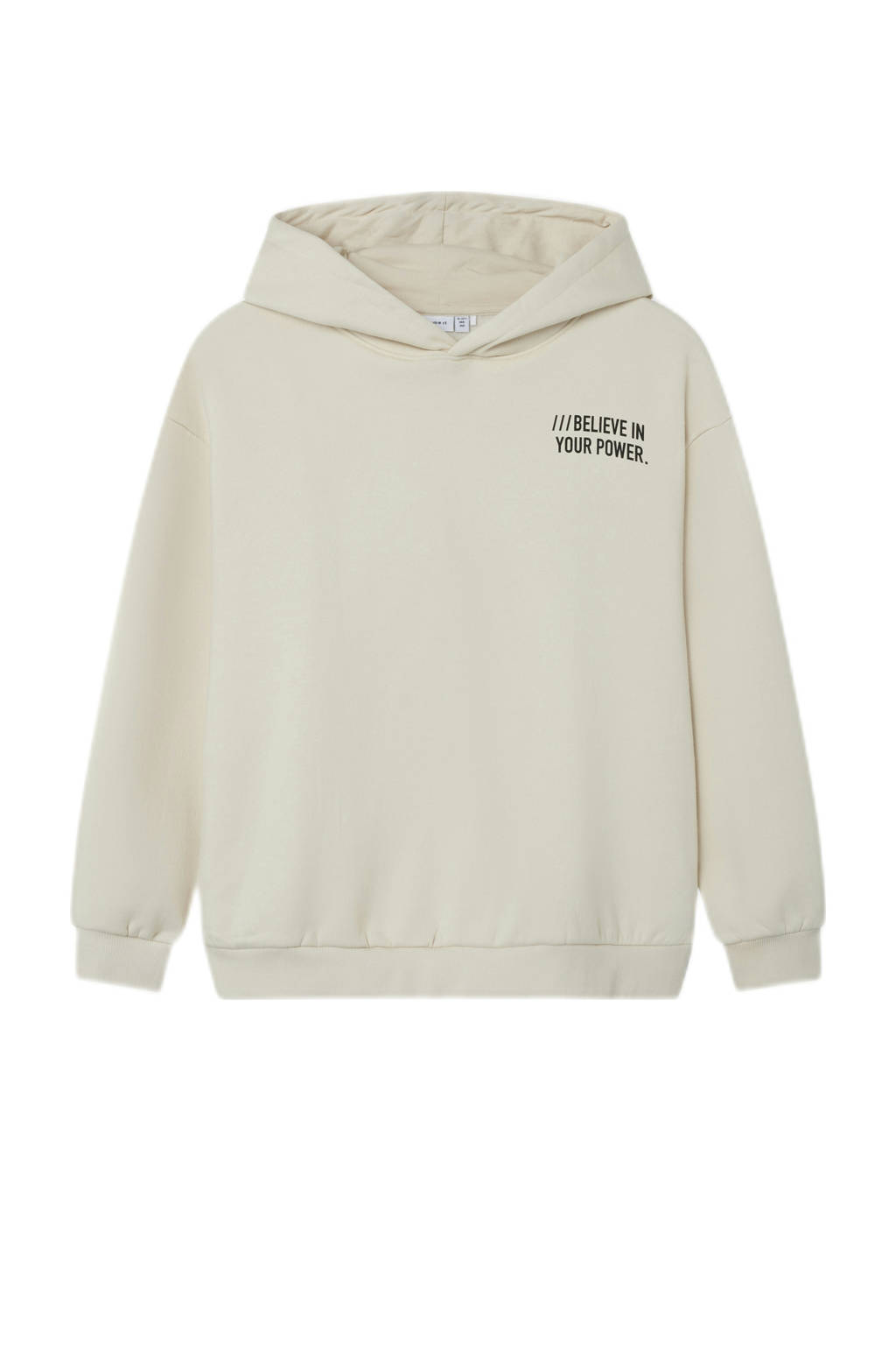 NAME IT hoodie NKMOSVILD met backprint ecru