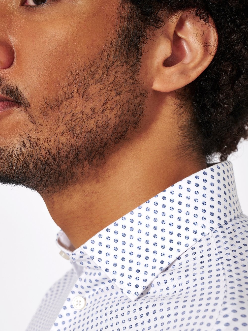 DESOTO Langarmhemd »Jerseyhemd Casual Kent langarm«, Flexibler Stretch, mit Minimal Print, Kentkragen