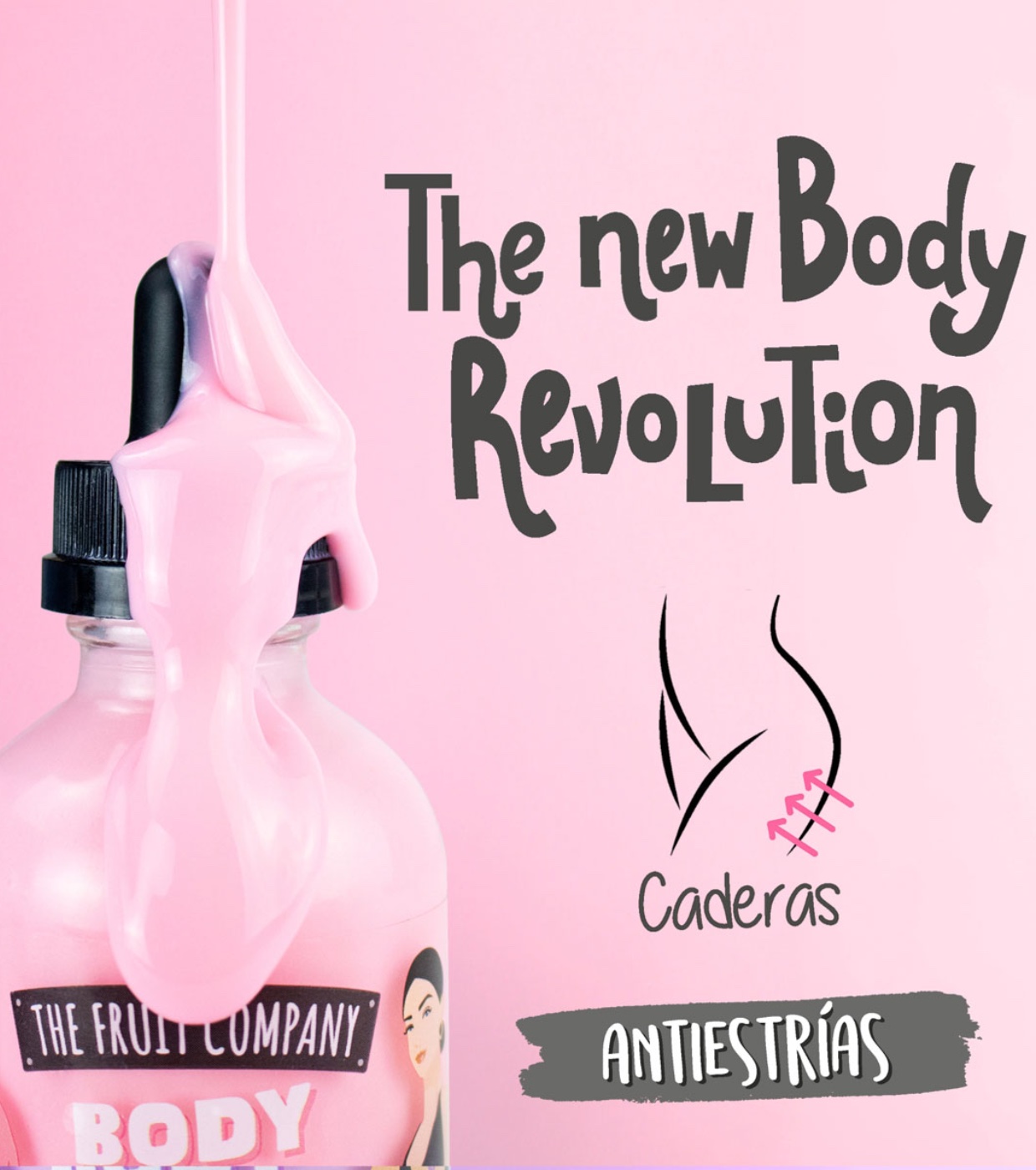 The Fruit Company - Soro corporal anti-estrias - Creme de morango