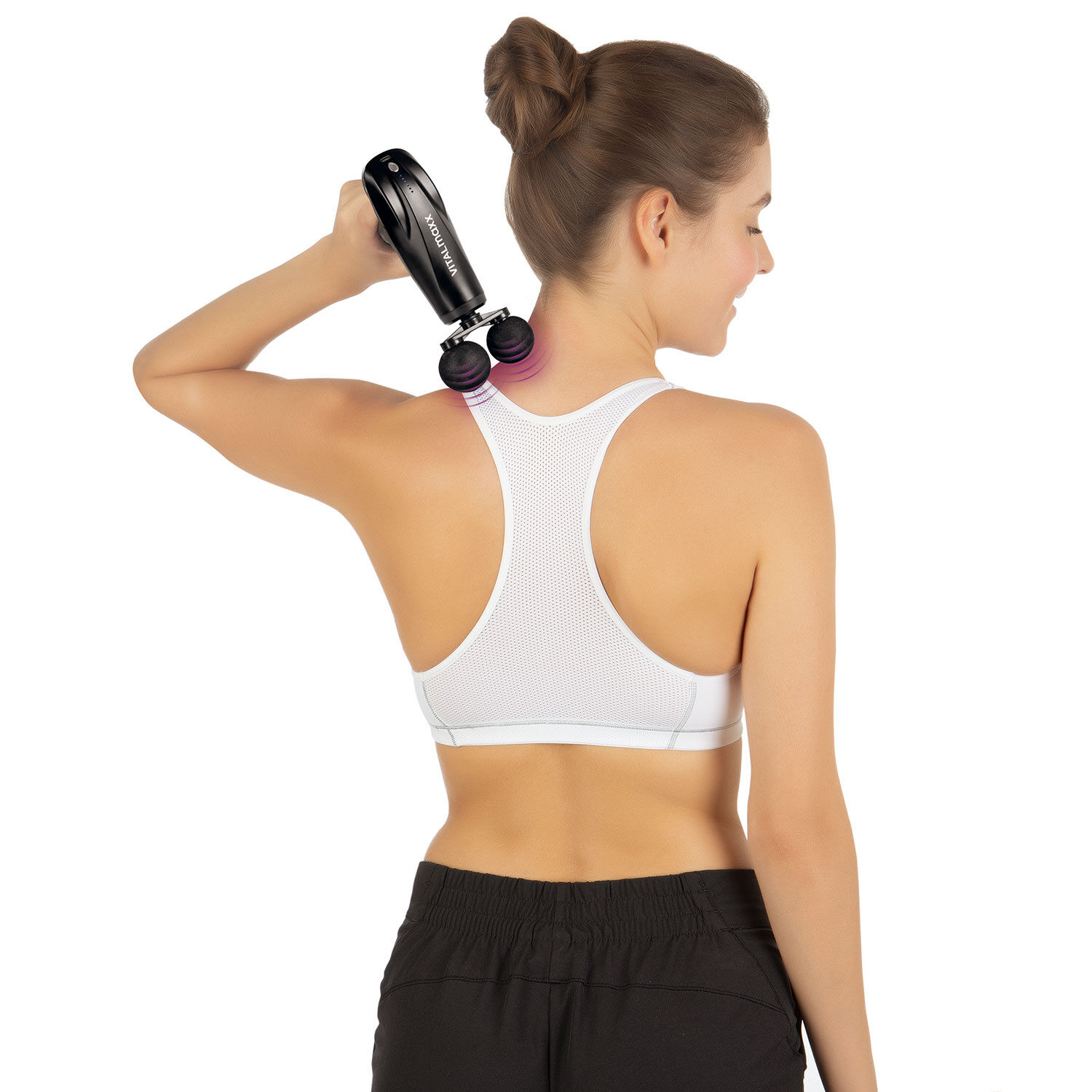 Vitalmaxx Mini Massage Pistole mit Dual-Kugelaufsatz