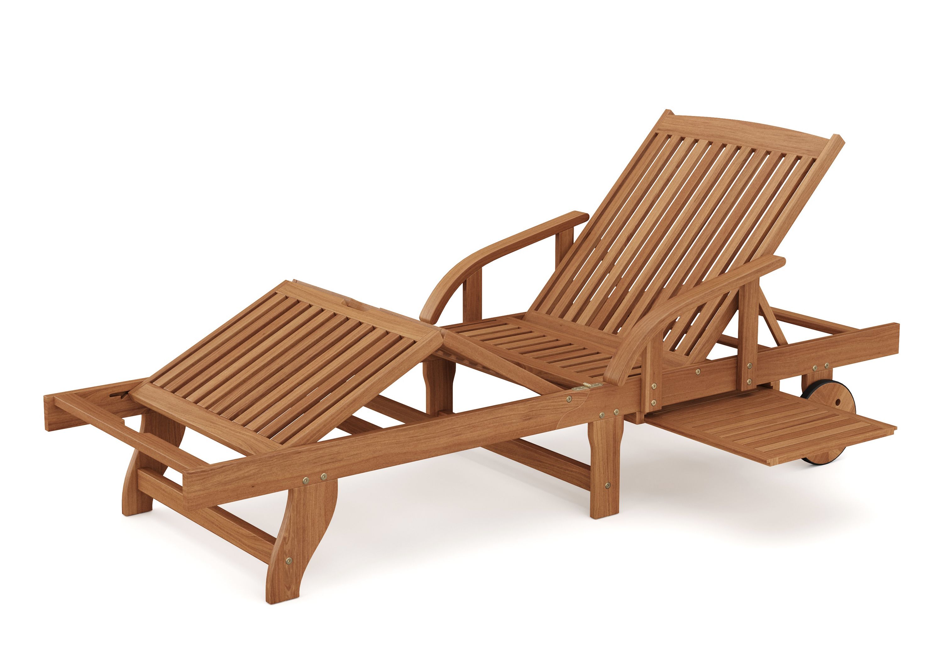 Liegestuhl Holz ANTALYA verstellbar