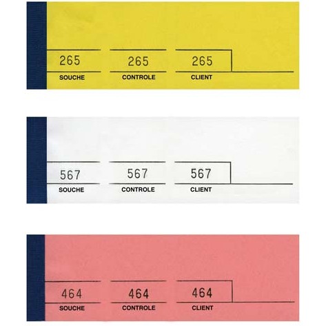 Bloc passe-partout, 50 x 150 mm, pour tombola