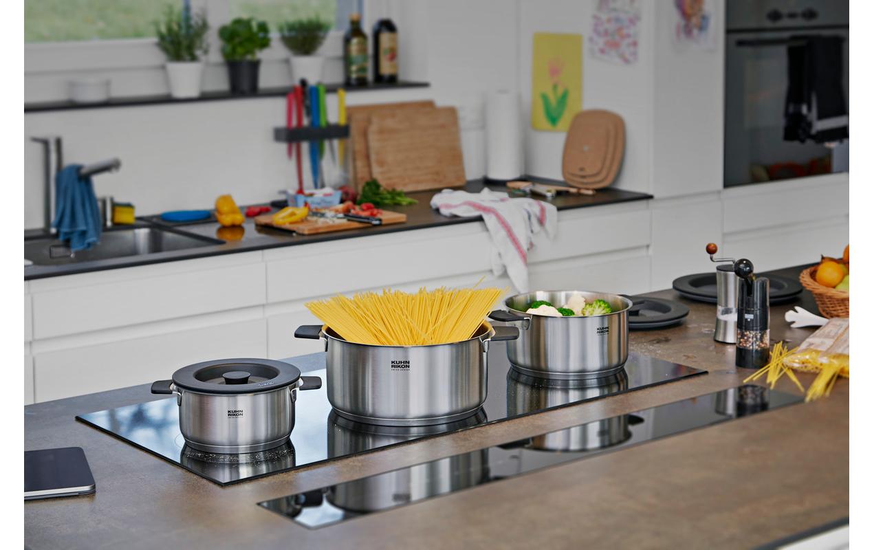 Kochtopf-Set Smart & Compact 16 cm/20 cm/24 cm, 3-teilig<br>Stapelbare Kochtöpfe