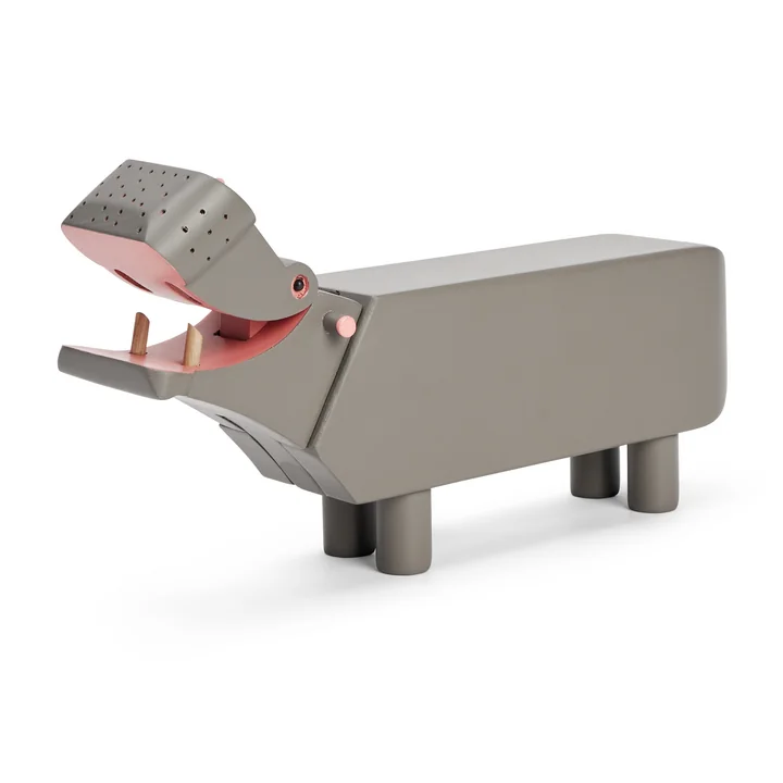 Kay Bojesen - Holz-Flusspferd, H 9 cm Buche grau