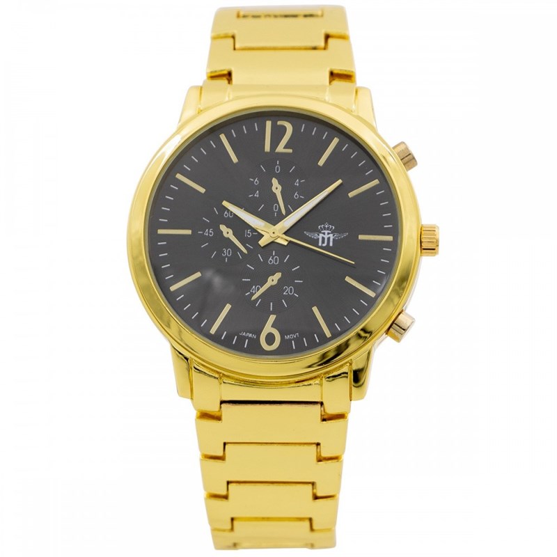 Montre Homme M. JOHN bracelet Acier Doré