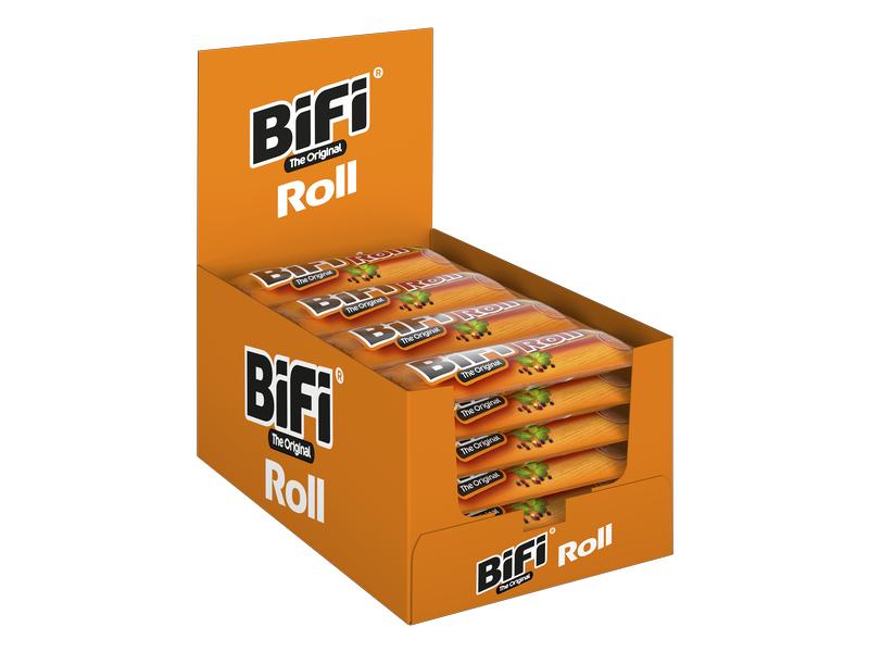 BiFi Salami Snack Roll 24 x 45 g Würziger und herzhafter Fleischsnack mit Salami