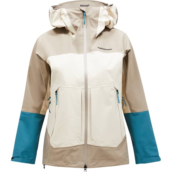 Veste de ski PEAK PERFORMANCE W VISLIGHT GORE-TEX C-KNIT 3L SHELL JKT AVID BEIGE/SAND FOG/HYDRO FRESH