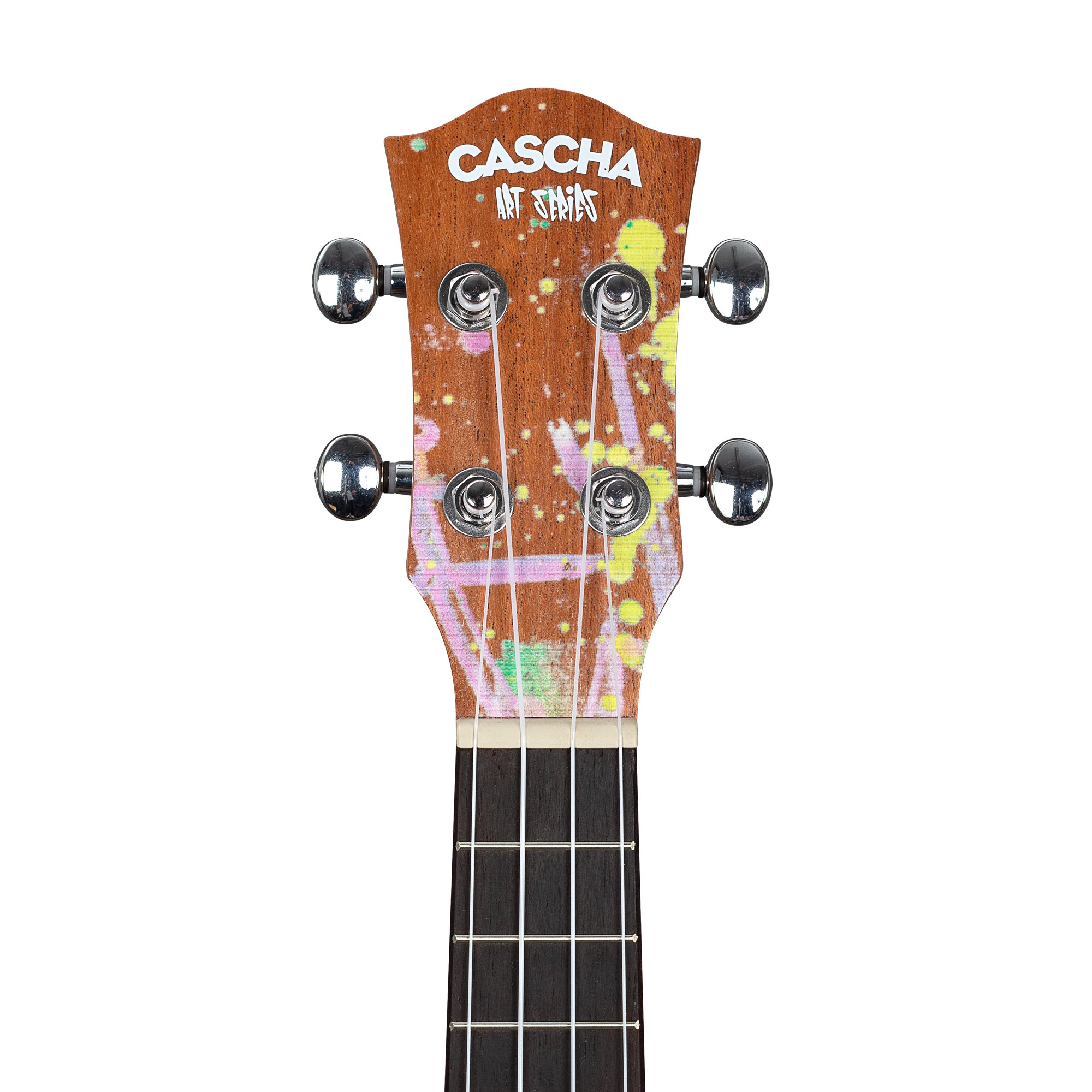 Cascha HH 2604 Art Series Urban concert ukelele massief spar bovenblad met gigbag