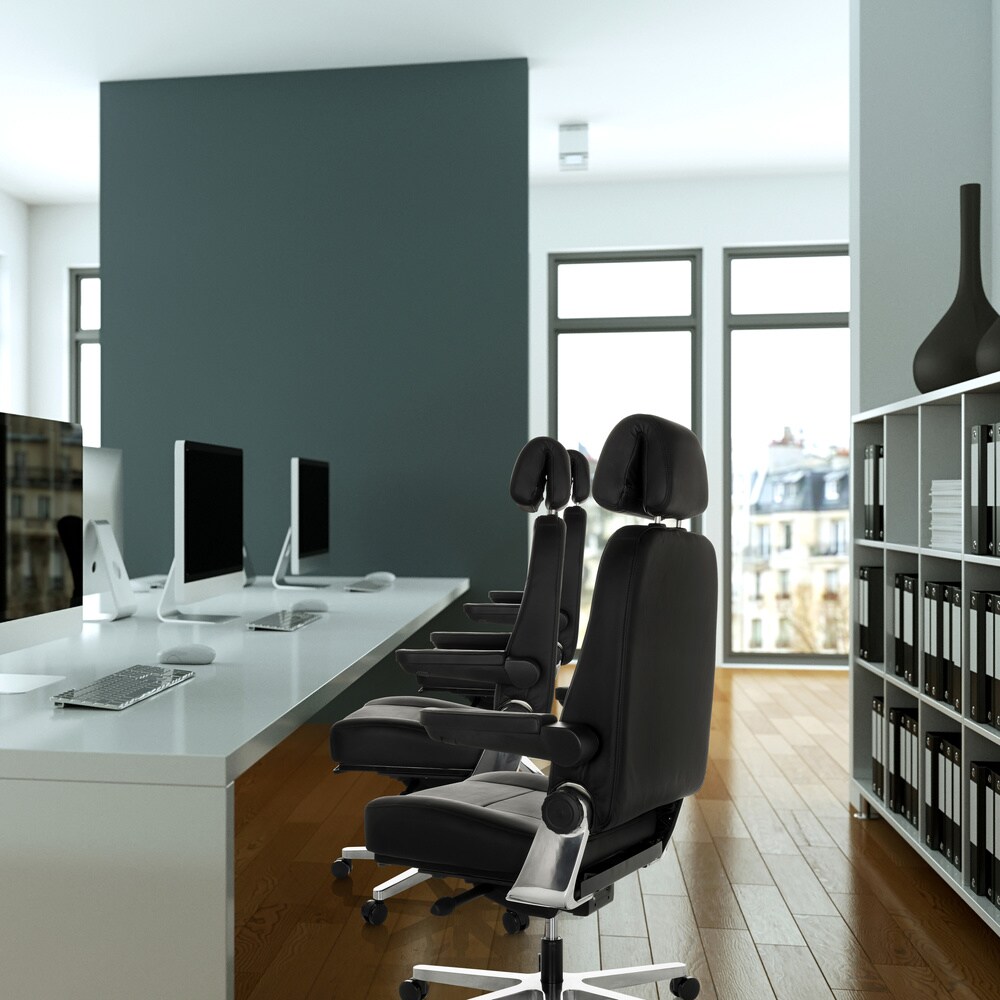XXL Drehstuhl 24 HOURS F Leder mit abklappbaren Armlehnen hjh OFFICE