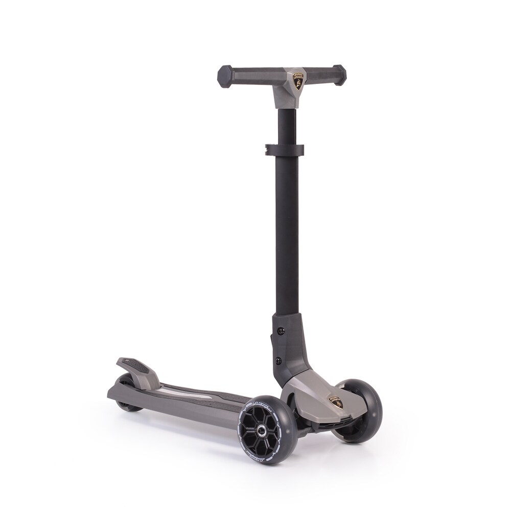 Byox Kinderroller Lamborghini 3 Räder klappbar PU-Räder ABEC-7 LED-Räder Bremse grau