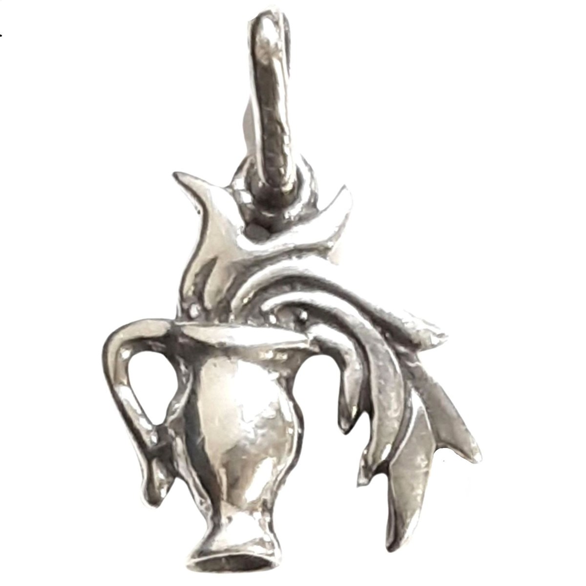 Pendentif Astrologique zodiaque Verseau en argent 925°/00 + chaine