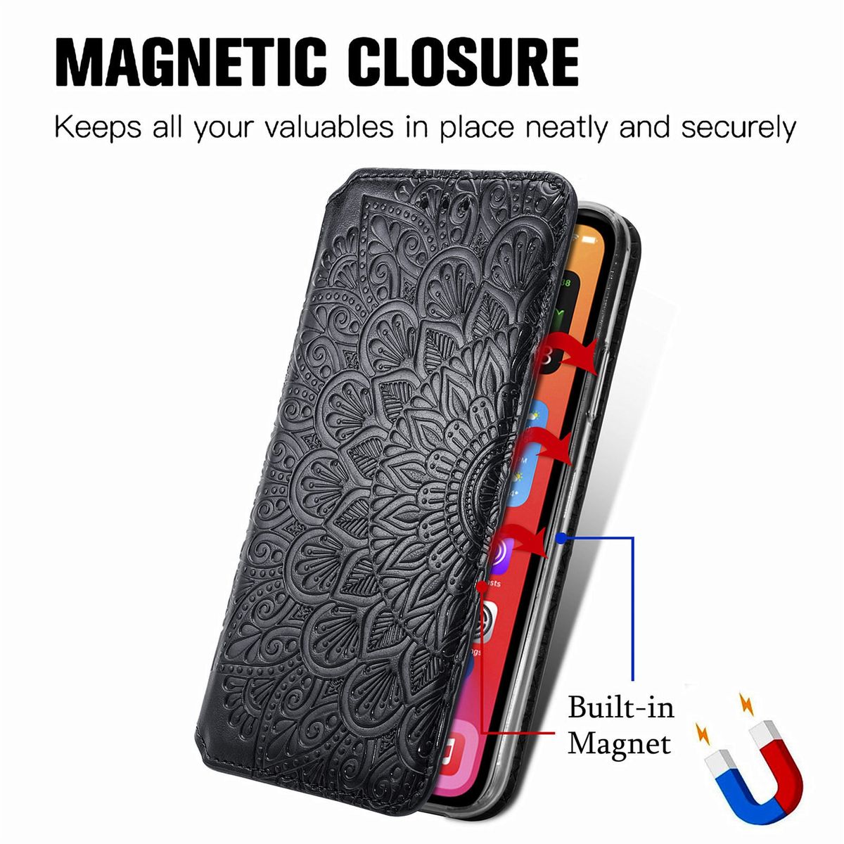 Hülle Handy Schutz für Apple iPhone 13 mini Case Cover Tasche Etuis Schwarz Neu
