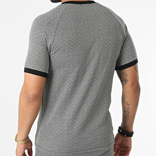 Ensemble Tee Shirt Col Zippé Short Jogging C5840-C8150 Gris