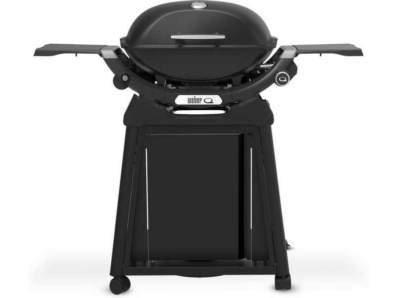Weber Gasgrill Q2200N mit Rollwagen Gasgrill mit Seitentischen und Rollwagen