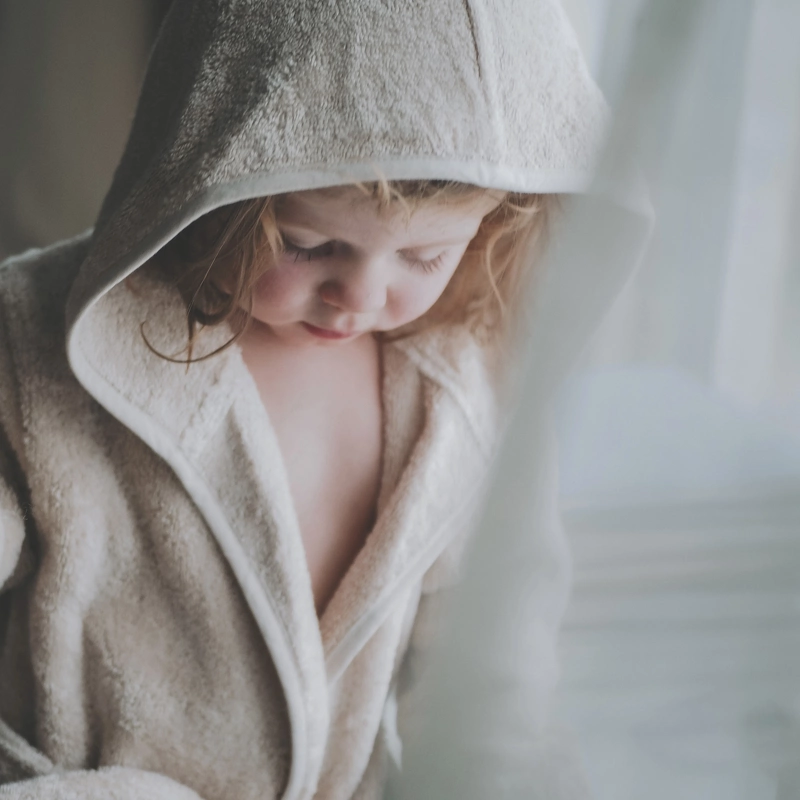 Lille Kanin Bathrobe Terry 1-2 Years - Vanilla Ice