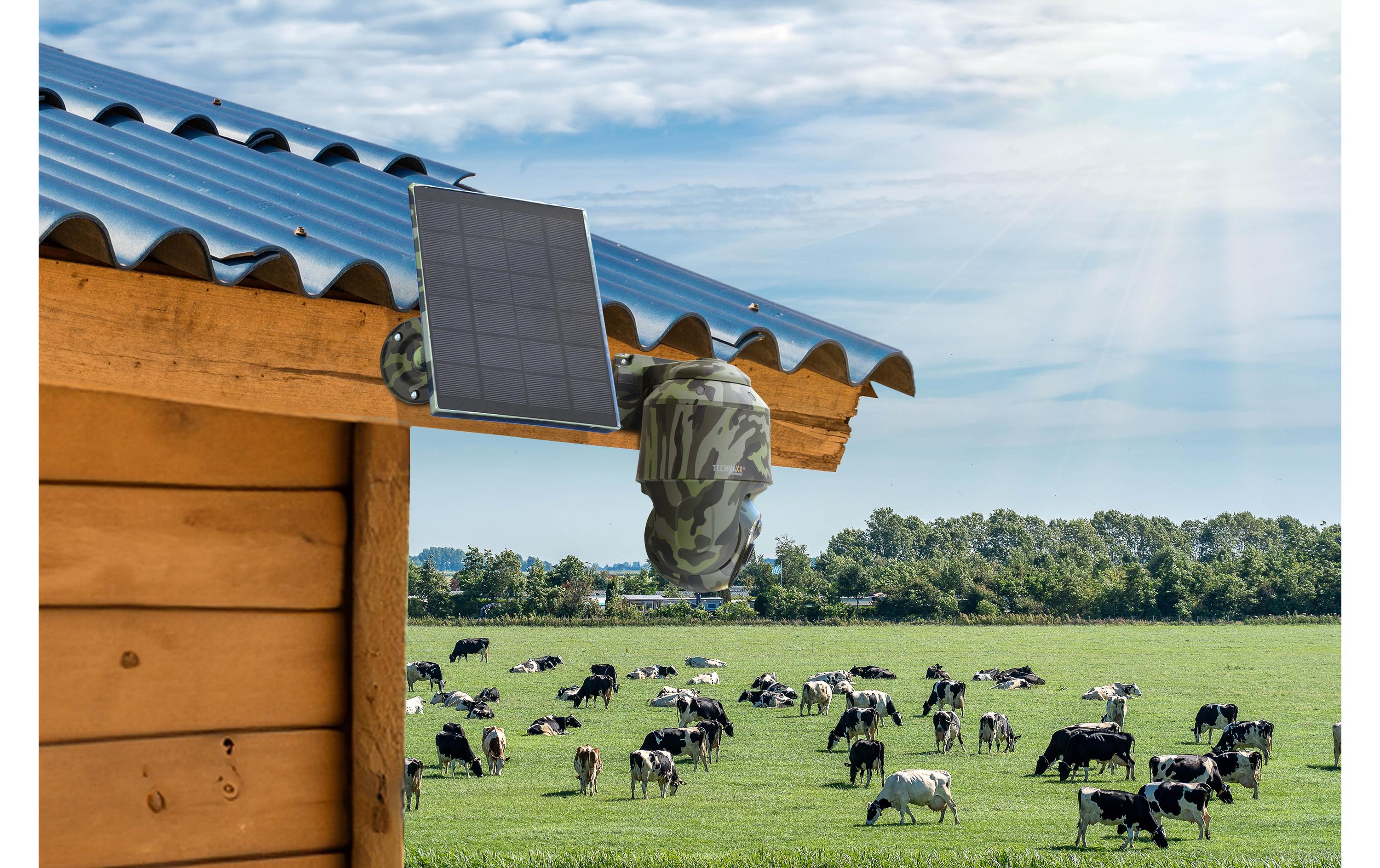 Netzwerkkamera 4G PT Dome TX-290 mit Solarmodul<br>Überwachungskamera für Haus und Garten