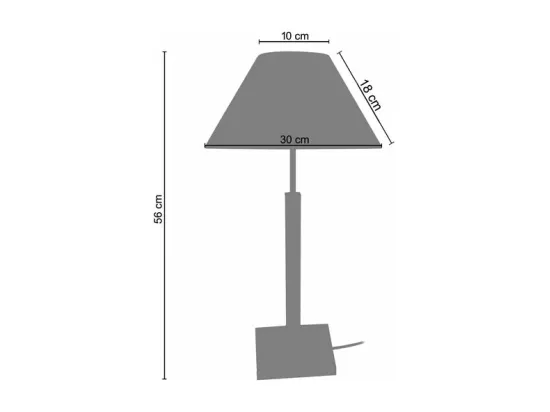 Pair de Lampes a poser, colonne bois naturel,noir 56 cm.